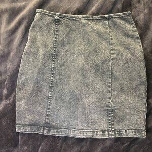 🍉 Blue Blush Gray Mini Pencil Skirt Casual